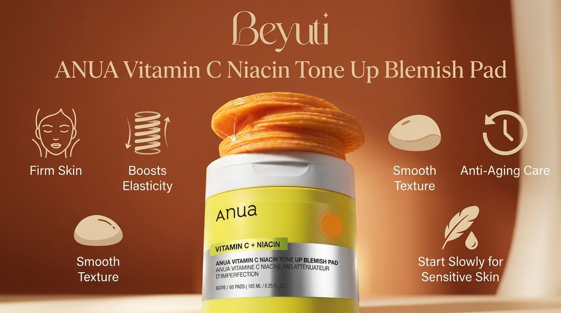 ANUA Vitamin C Niacin Tone Up Blemish Pad (60 Pads) – Brightening &amp; Dark Spot Exfoliating Toner Pads