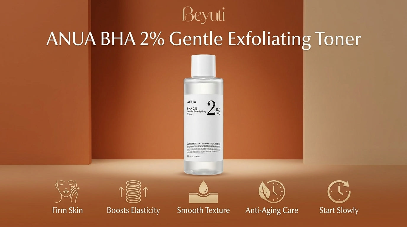 Anua BHA 2% Gentle Exfoliating Toner 150ml bottle with clear liquid for pore unclogging and blackhead treatment